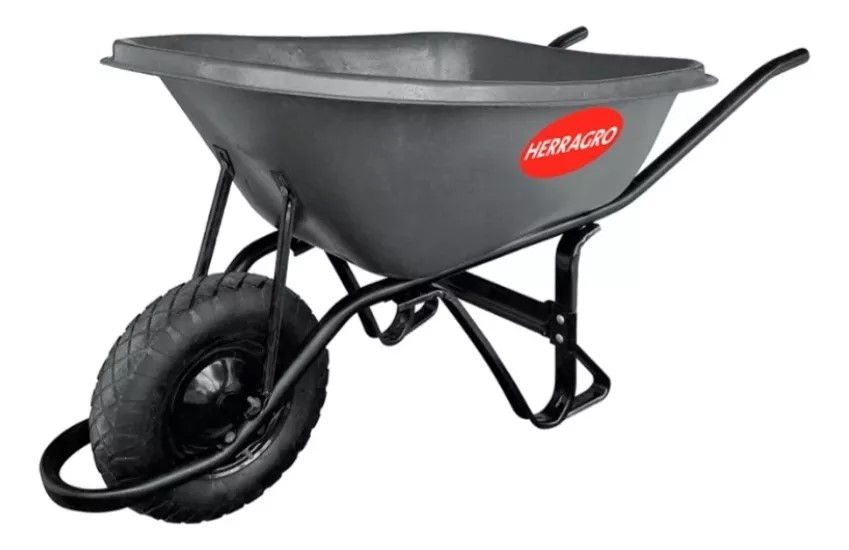 CARRETILLA 100 LTS R5500 RUEDA ANTIPINCHAZO PLATON PLASTICO