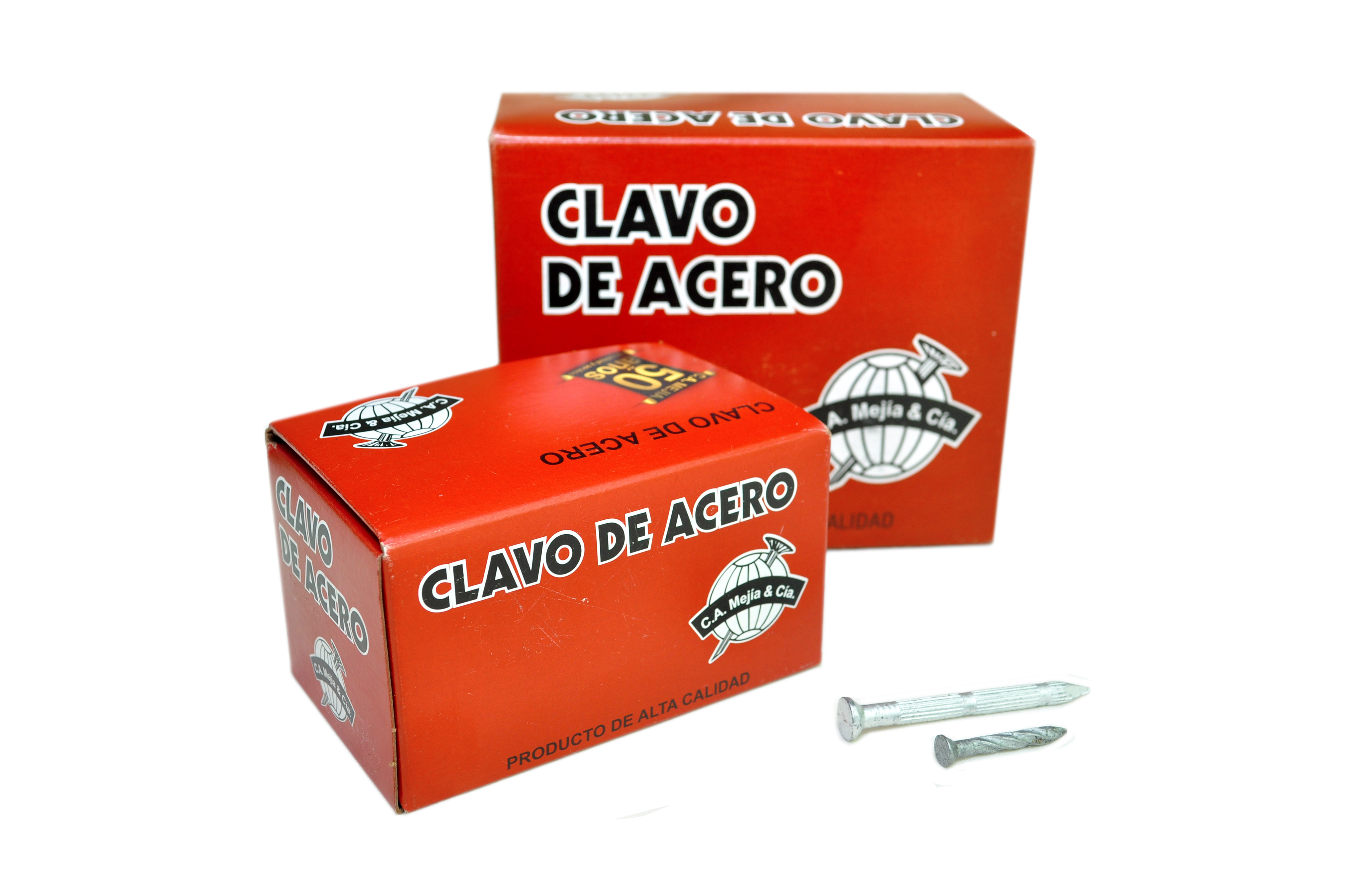 CLAVO ACERO RANURADO 3" X 4.3MM (1X250) MEJIA