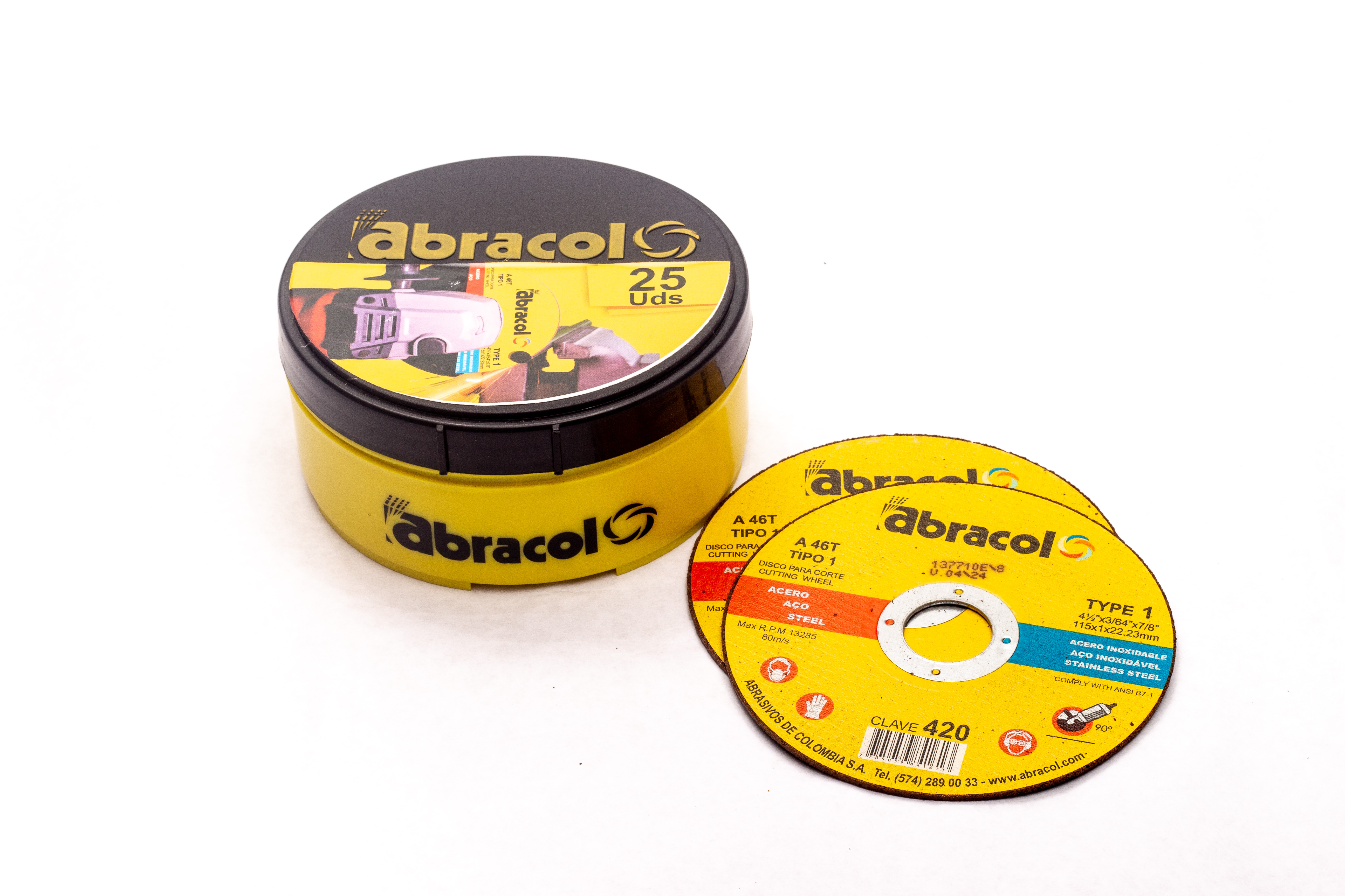 DISCO DE CORTE DOBLE PROPOSITO 4 1/2" (1X25) ABRACOL