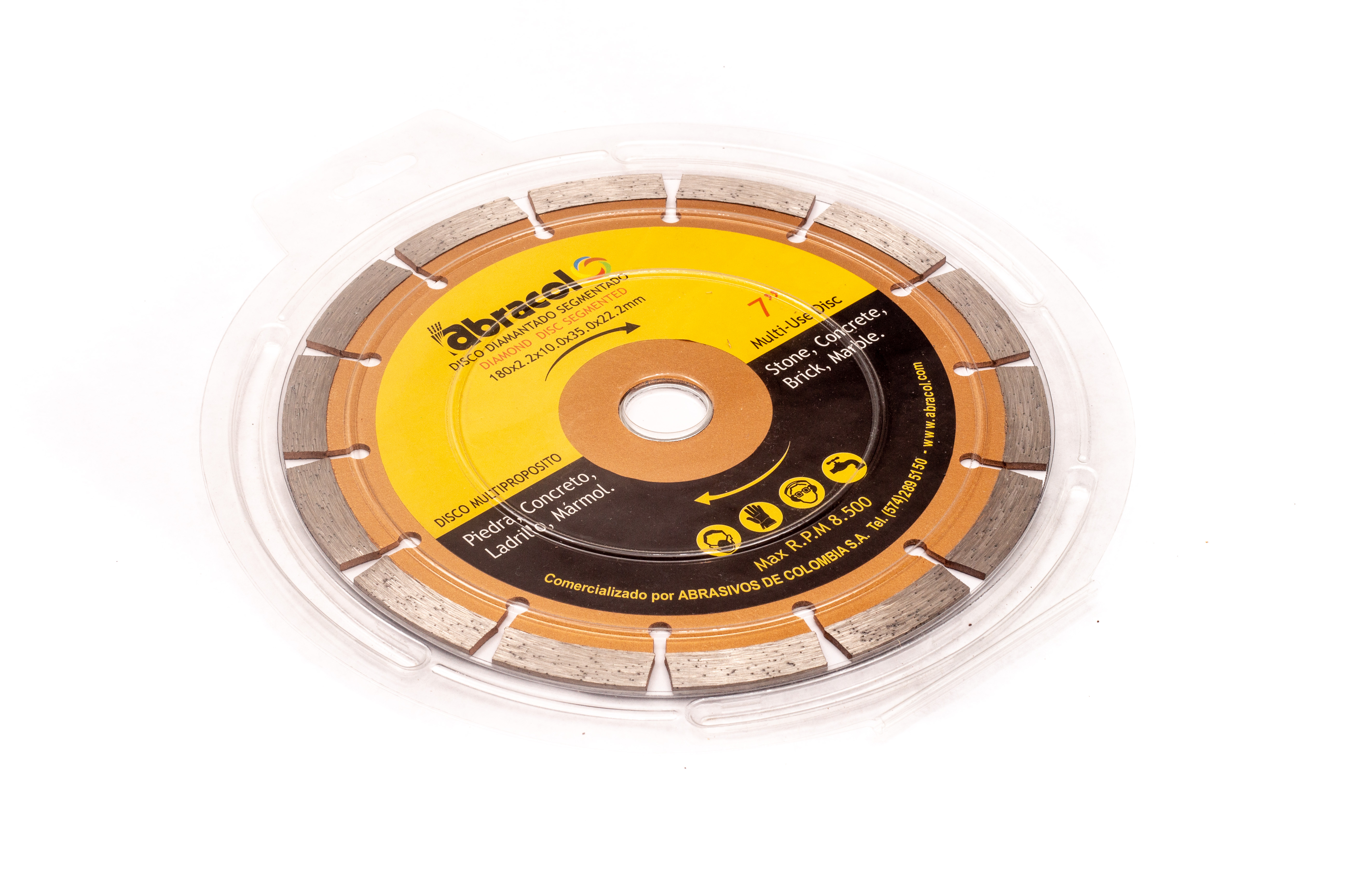 DISCOS DIAMANTADOS 7" X 2.2MM X 10MM SEGMENTADO ABRACOL (1)