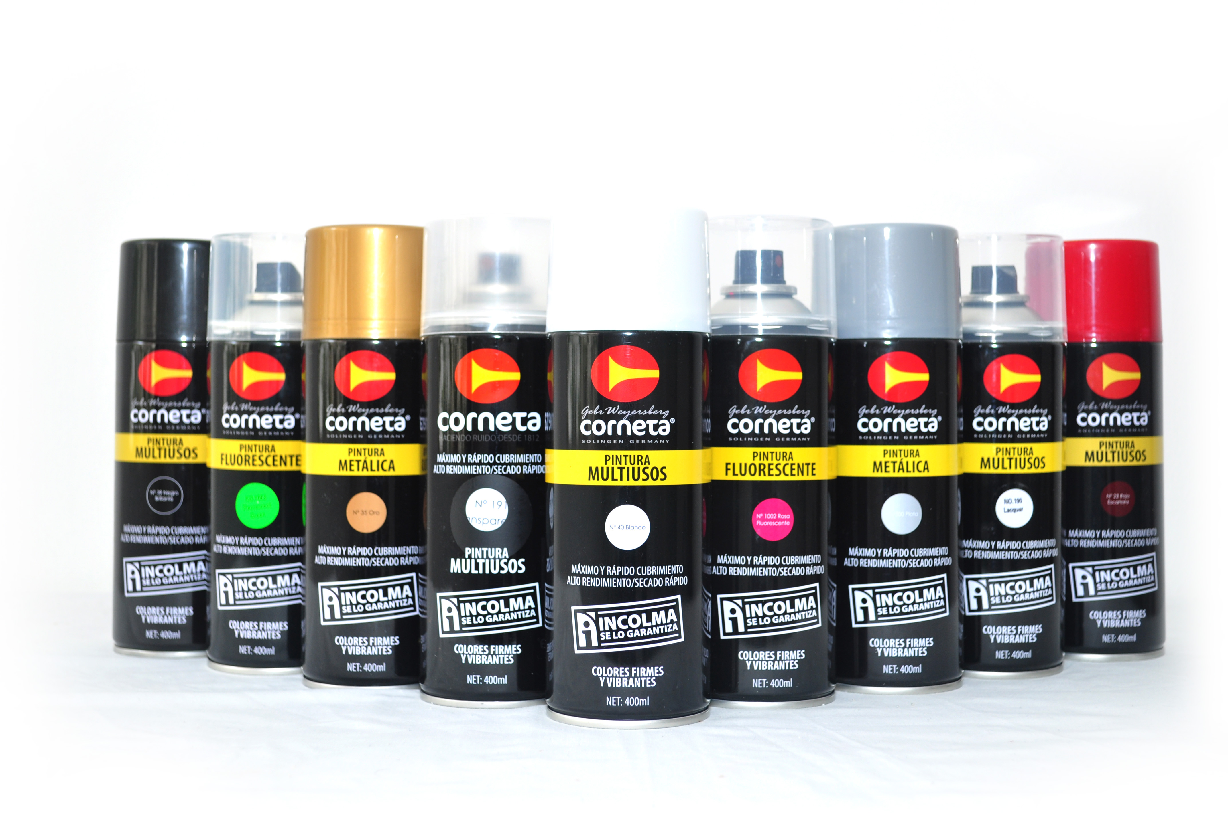 PINTURA EN SPRAY CORNETA  PLATA (1X12)